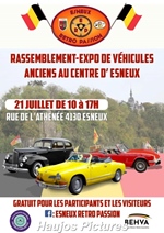Rassemblement-Expo de véhicules anciens au centre d'Esneux